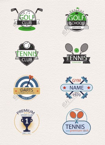 8组体育运动标志设计