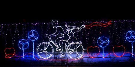 灯光节骑自行车