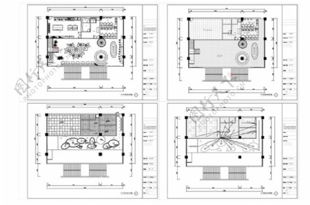 超现代餐厅CAD施工图纸设计