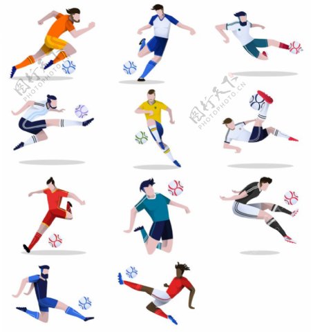 11款足球运动世界杯矢量插画