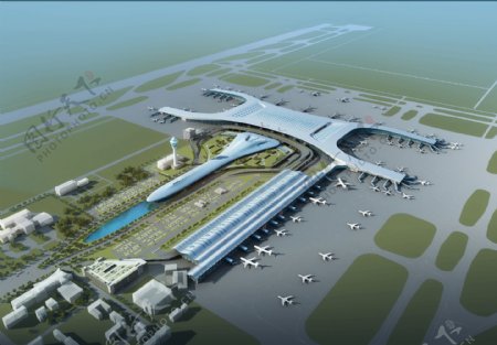 新郑机场鸟瞰图
