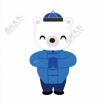 小熊中国服装AI矢量图
