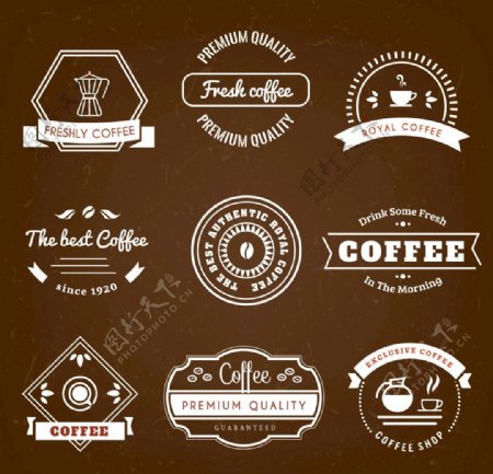 复古风格的咖啡徽章
