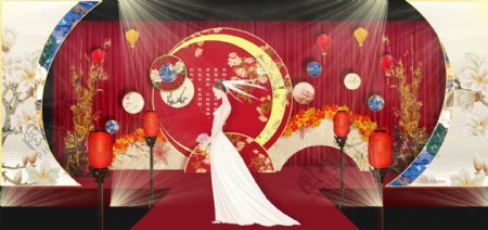 中国风红色婚礼效果图