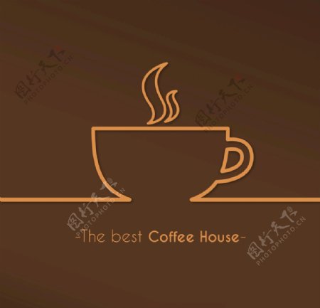 咖啡馆标志矢量图
