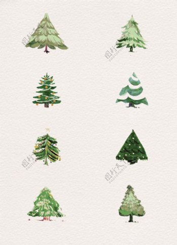 创意绿色圣诞树矢量设计元素