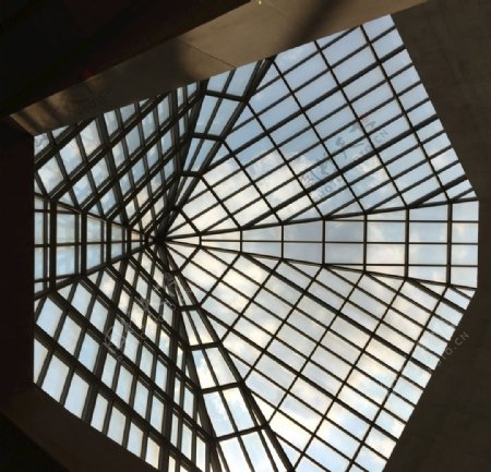 仰视大都会博物馆玻璃屋顶