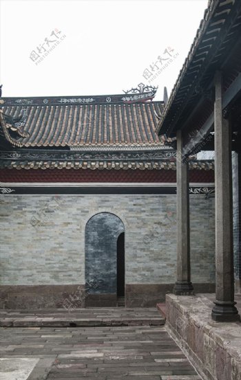 岭南古建筑村落围墙