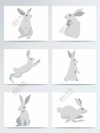 复活节中秋兔子素材