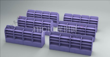 紫色柜子样机