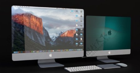 苹果iMac台式电脑3D模型