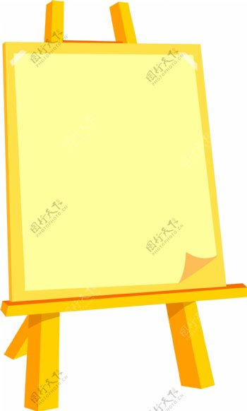 矢量黄色画板元素