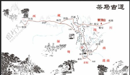 茶马古道地图