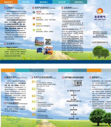北京燃气宣传单折页