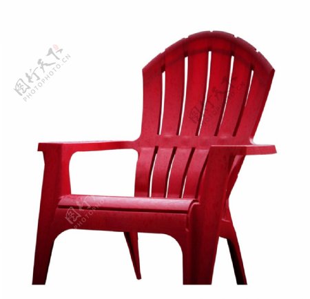 红色木椅