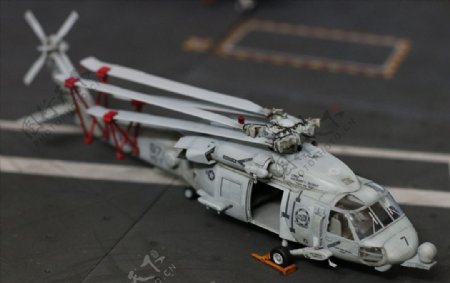 舰载直升机HH60H模型场景