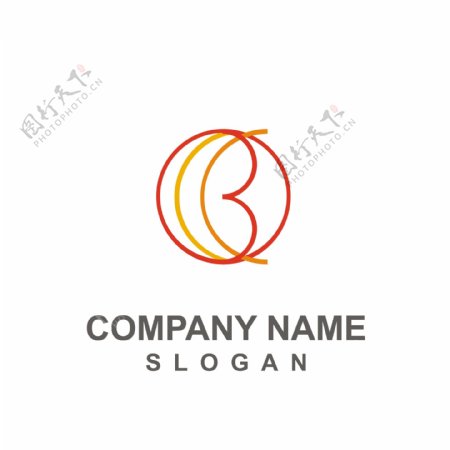 互联网科技形状类logo标签