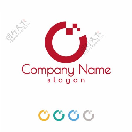简约互联网科技logo标签标志