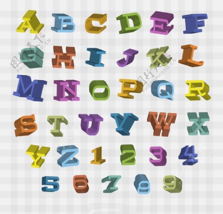 复古字母排版