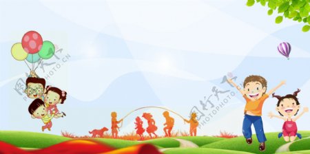 卡通可爱儿童节背景设计