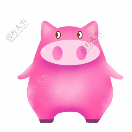 卡通粉色小猪设计
