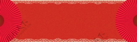 舞狮新年中国风红色banner背景