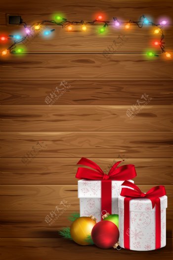 礼品冬天圣诞节宣传背景