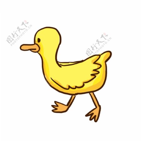 卡通彩绘小黄鸭设计