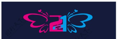 21克蝴蝶婚庆logo
