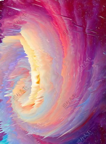 原创漩涡抽象3d质感彩虹背景素材