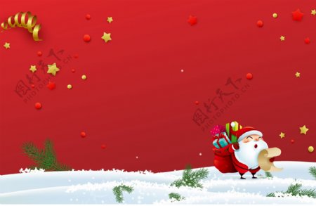 简约红色圣诞节背景设计
