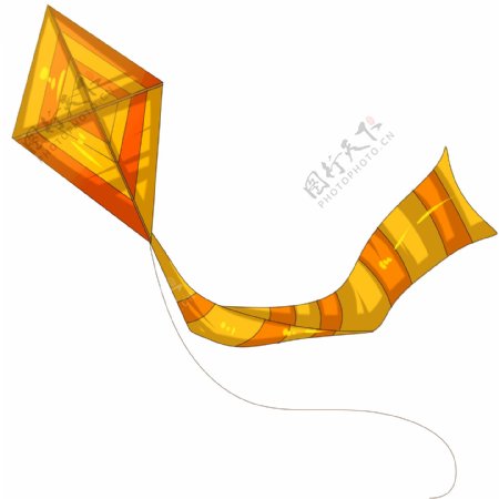 飞舞的风筝手绘插画