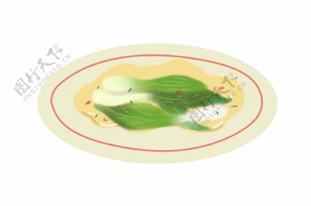 手绘春节美食插画