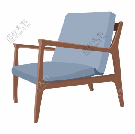 棕色实木椅子插画