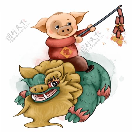 2019小猪猪放鞭炮