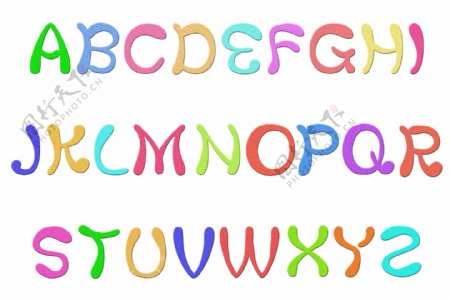 常规通用字母26个英文字母艺术字千库原创