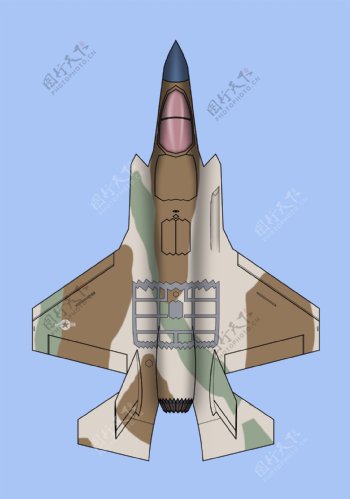 F35B俯视图分层素材