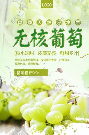 绿色普通水果海报