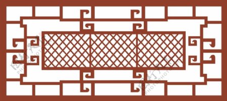中式木雕屏风图