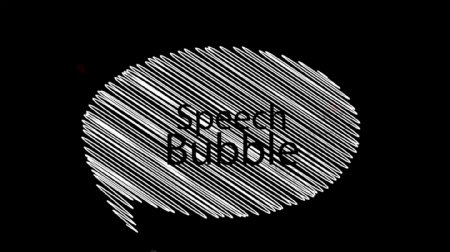 卡通粉笔素描风格的对话气泡动画素材集