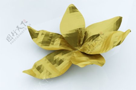 金色花瓣3d模型