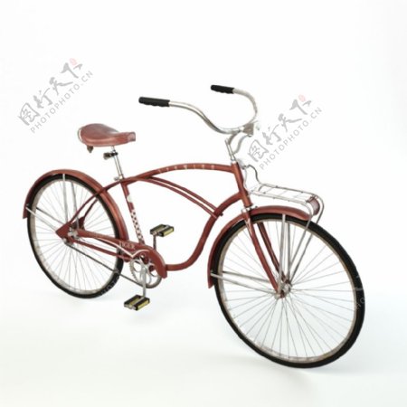 红色自行车模型下载