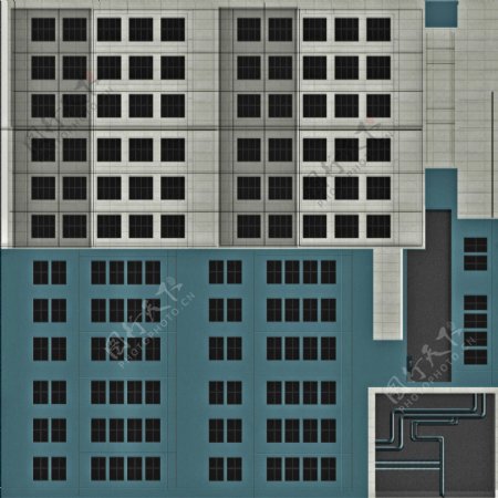 3d渲染办公楼建筑模型下载