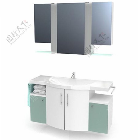 浴室柜镜子3d模型