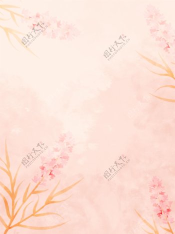 知否知否手绘花朵粉色H5背景