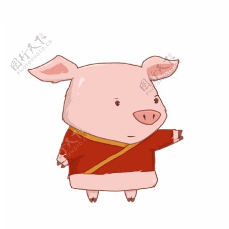 猪年新年猪喜庆形象
