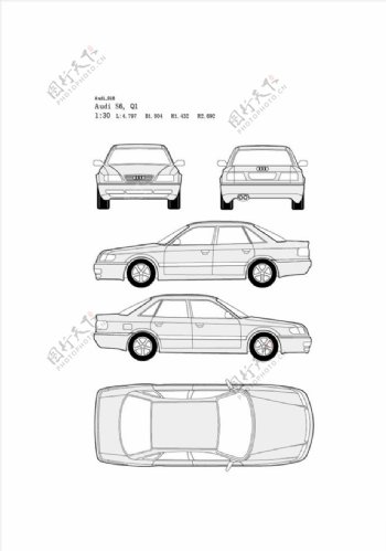 手绘汽车设计图Audi