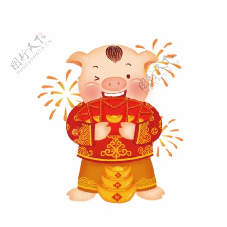 2019猪年新春红包元素设计