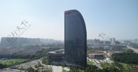 武汉烽火科技公司大楼航拍