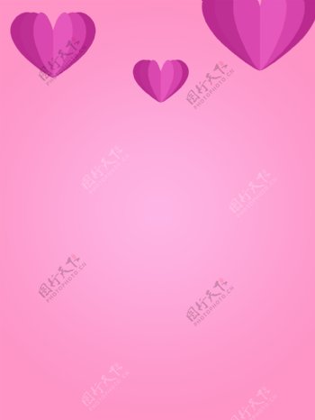 粉色爱心情人节背景设计